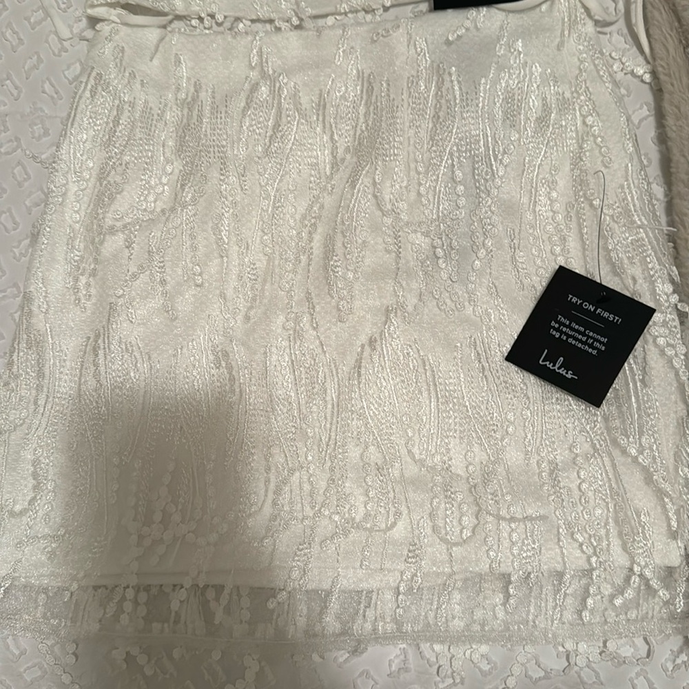 White lulus two piece set NWT
